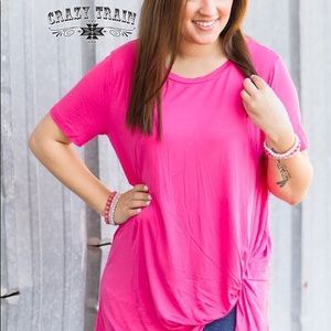 Crazy Train Let’s Get Knotty Pink Top